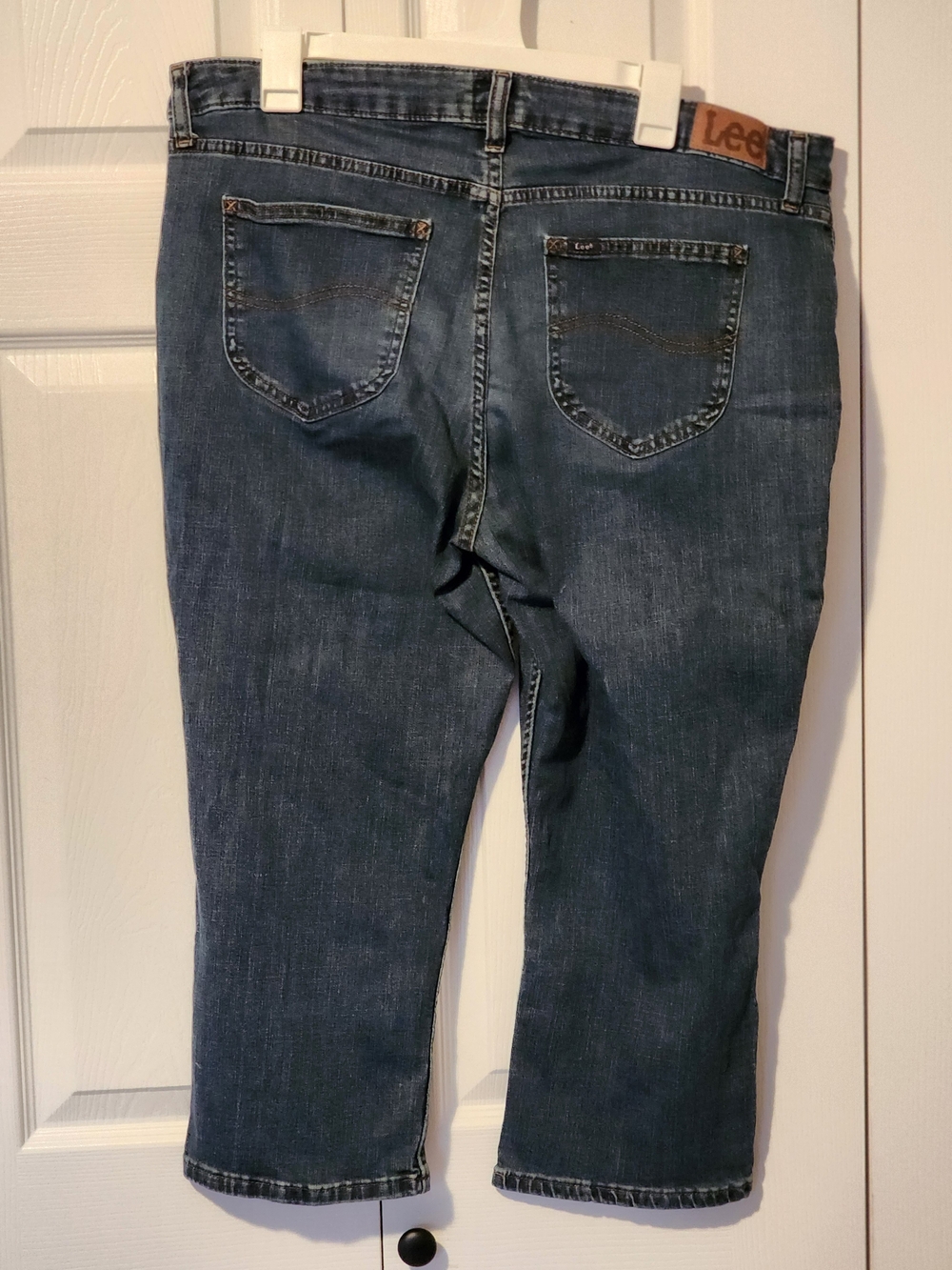 LEE Dark Blue Cropped Ankle Jeans Plus Size 18 - Picture 5 of 9